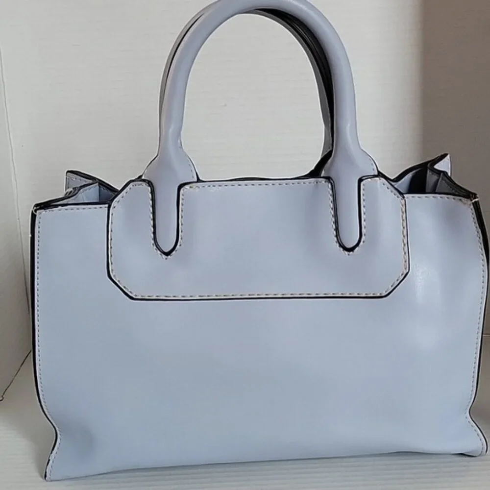 London Fog Belmont Azul Pascua Pequeño Leather Handle Bag Purse Women's Woman's